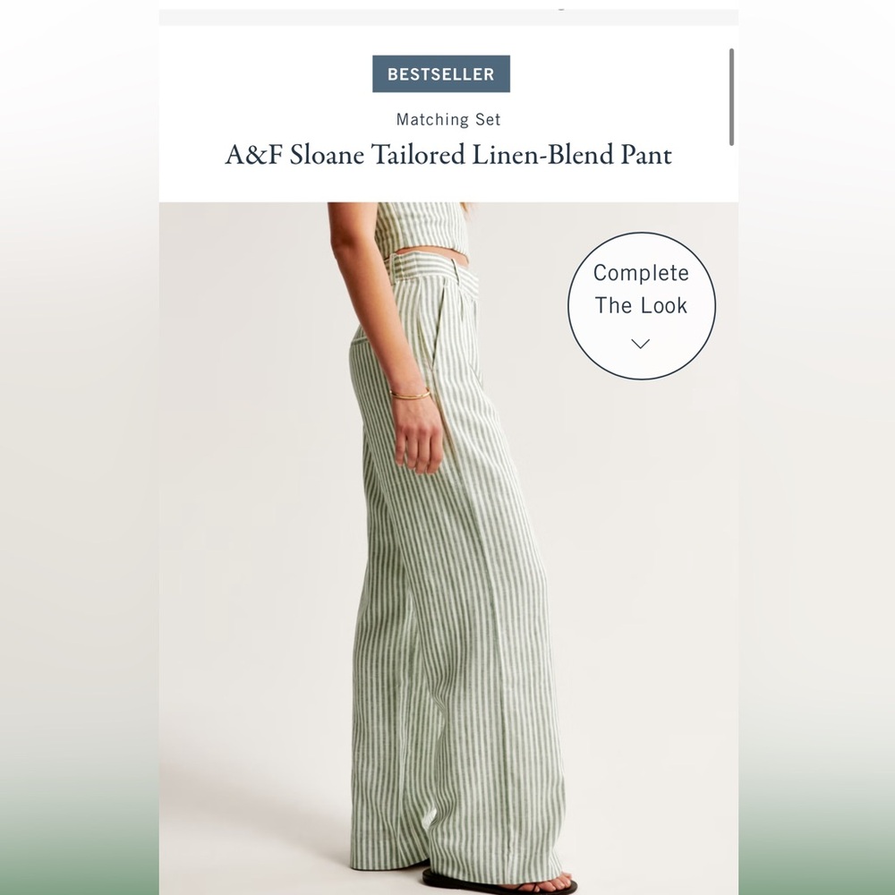 Abercrombie & Fitch Sloane tailored linen blend pants - Picture 2 of 4